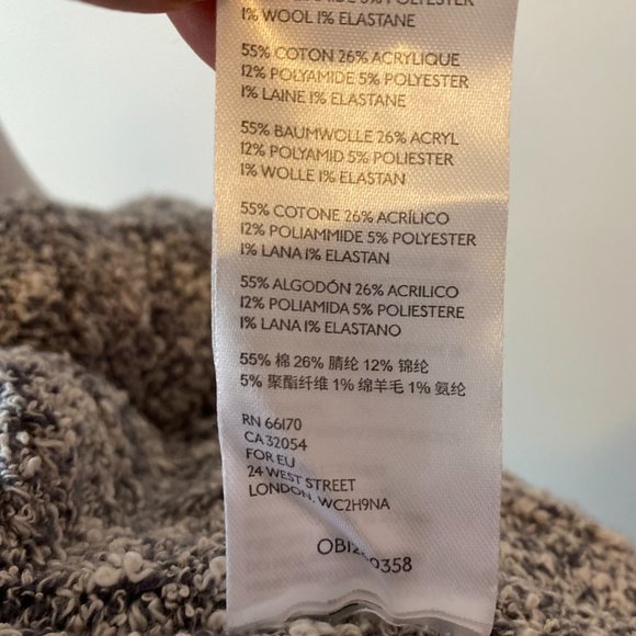 Free People Good Day Boxy Crewneck Women's Pullover Gray Sweater NWT - Picture 6 of 6